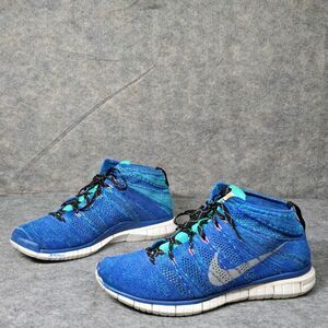 Size 10.5 - Nike Free Flyknit Chukka Hyper Grape Blue Men‎ Running Sneaker Shoes